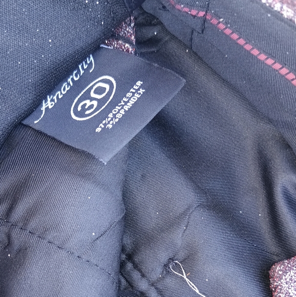 Anarchy womens shimmering red pants - Picture 2 of 4